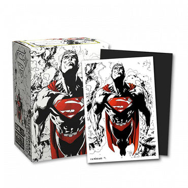 Dragon Shield Sleeves: Standard DUAL- Matte 'Superman Core' Red/White (100 ct.)