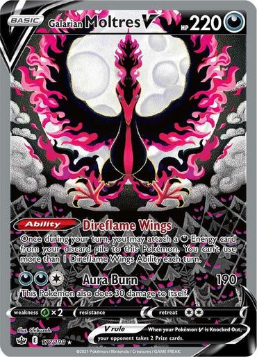 Galarian Moltres V (Alternate Full Art) (177/198) (SWSH06)