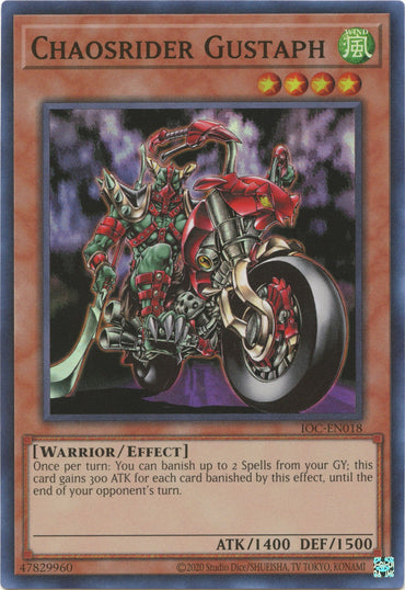 Chaosrider Gustaph (25th Anniversary) [IOC-EN018] Super Rare