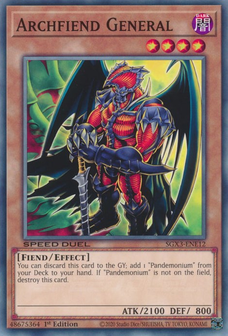 Archfiend General [SGX3-ENE12] Common