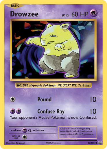 Drowzee (49/108) [XY: Evolutions]