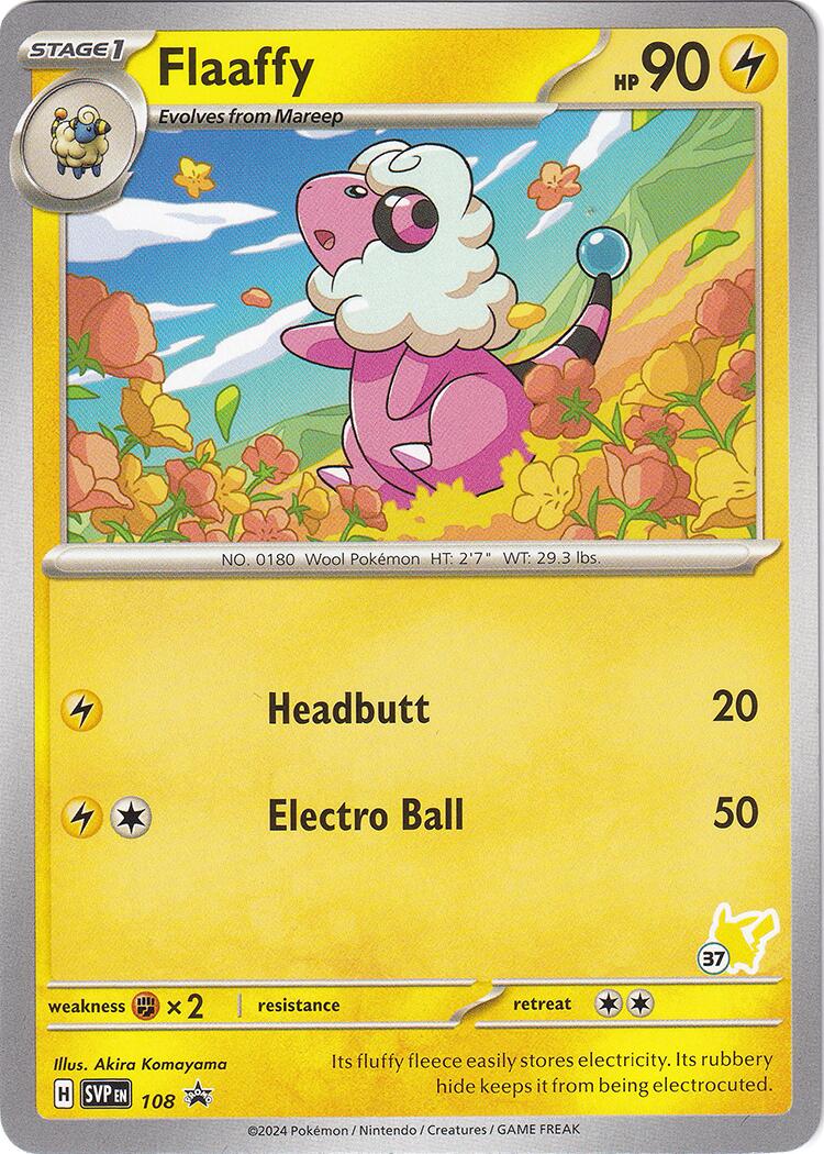 Flaaffy (108) (Pikachu Stamp #37) [Battle Academy 2024]