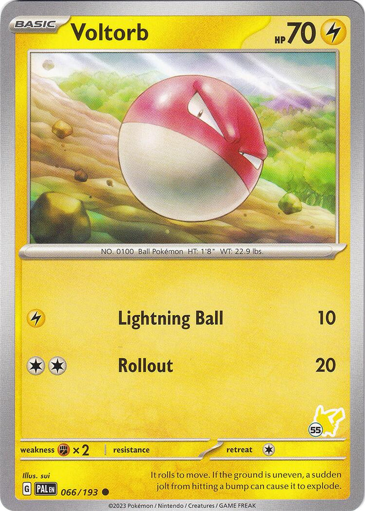 Voltorb (066/193) (Pikachu Stamp #55) [Battle Academy 2024]