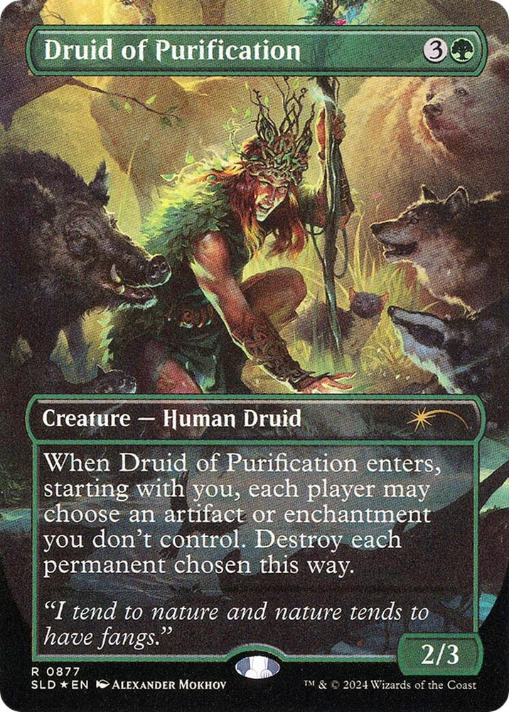 Druid of Purification (Rainbow Foil) (877) (SLD)