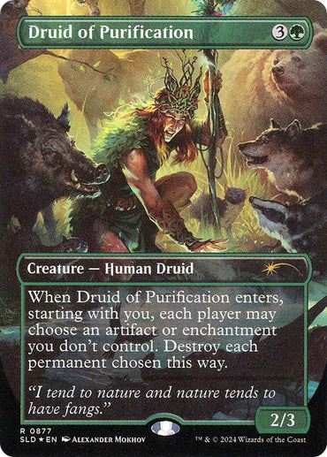 Druid of Purification (Rainbow Foil) (877) (SLD)
