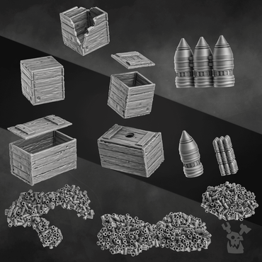 Stuff for terrain: shells, boxes, projectiles