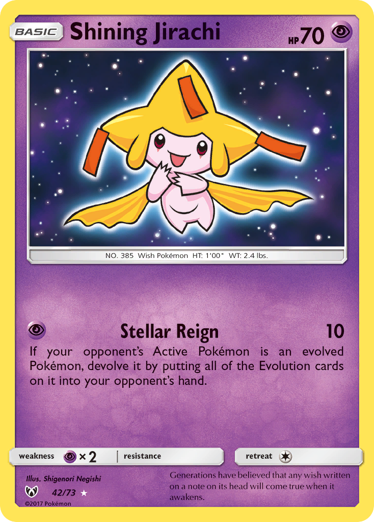 Shining Jirachi (42/73) [Sun & Moon: Shining Legends]