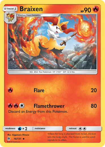 Braixen (16/131) [Sun & Moon: Forbidden Light]