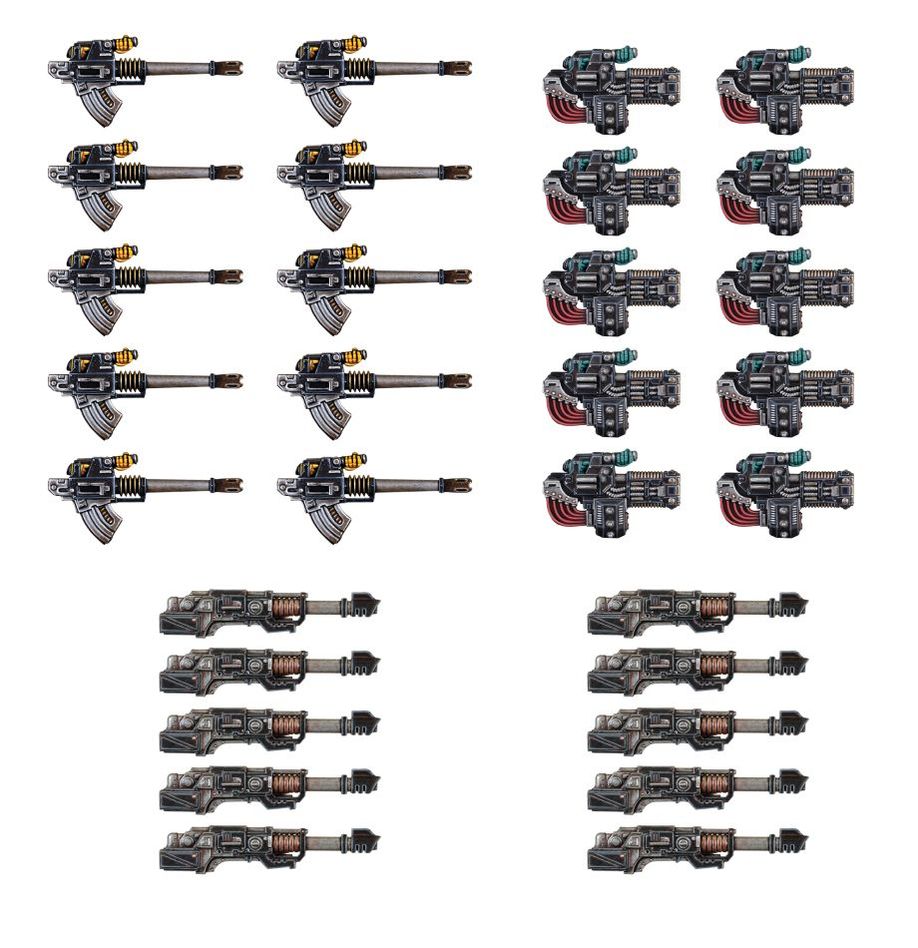 Heavy Weapons Upgrade Set - Volkite Culverins, Lascannons, and Autocannons