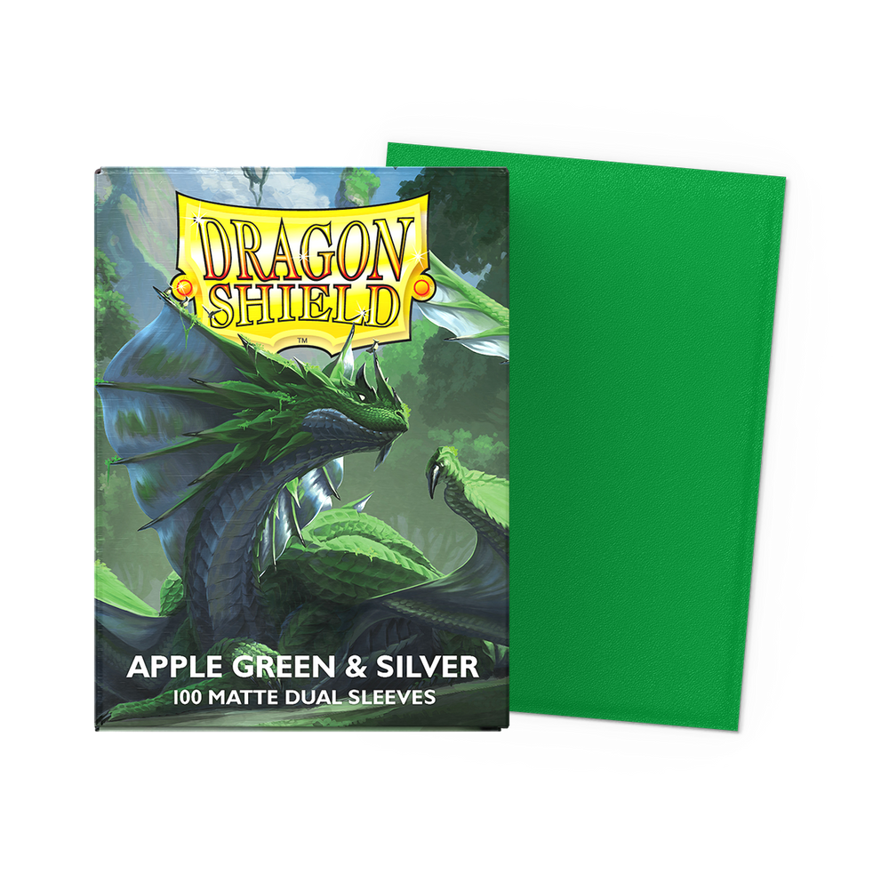 Dragon Shield Standard Dual Matte - Apple Green & Silver