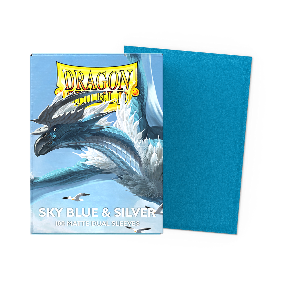Dragon Shield Standard Dual Matte - Sky Blue and Silver