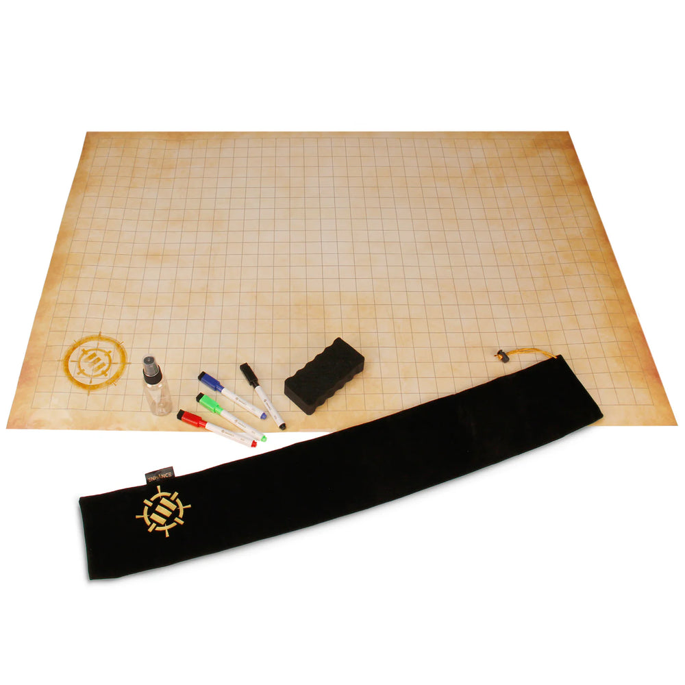ENHANCE RPG Grid Mat - Tabletop DnD Map (24x36") Role Playing Dry Erase DnD Mat