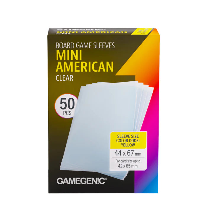 Board Game Sleeves Mini American Clear