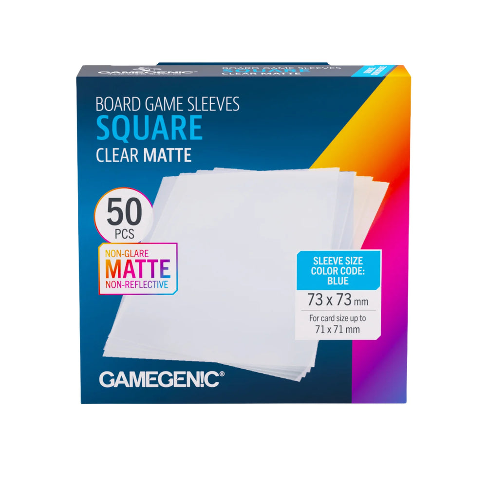 Board Game Sleeves Square Clear Matte