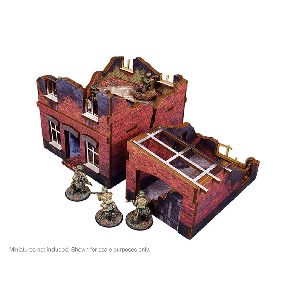 Pre-Painted WW2 Ostfront Stalingrad Small House (with garage)