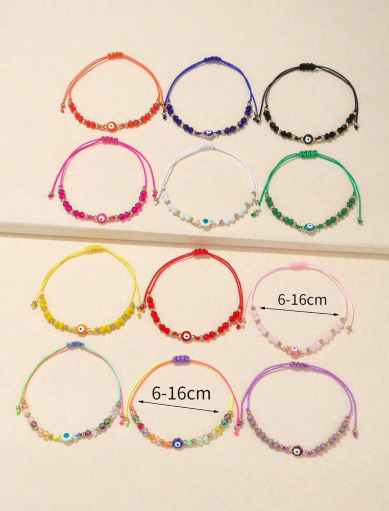 Adjustable Beaded Evil Eye Bracelets – Protection Jewelry in Multiple Colors