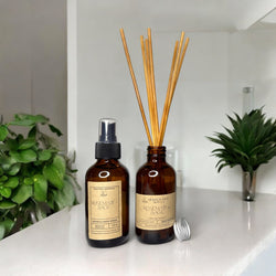 Rosemary + Sage - REED DIFFUSER, Herbal Aromatherapy Home Fragrance