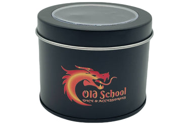 Old School Dice: Metal 40mm D20 - Gnome Forged - Black Nickel w/ Green