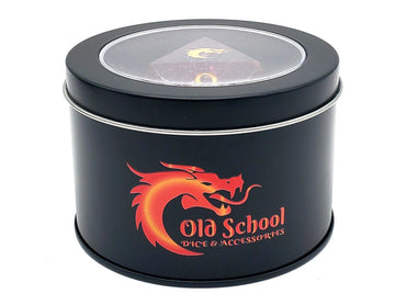 Old School Dice: Sharp Edged 55mm D20 - Liquid Infused - Crimson Fury