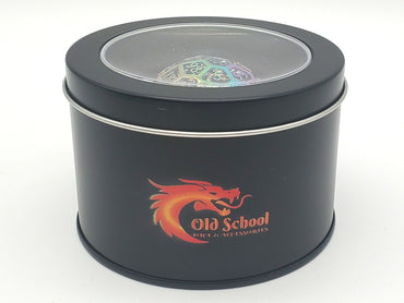Old School Dice: Hollow Metal 50mm D100 - Dragon's Head - Spectral