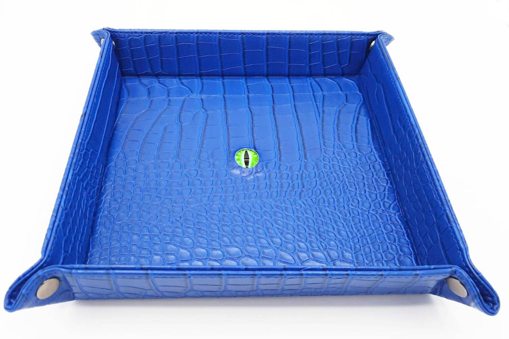 Old School Dice: Dragon Eye Rolling Tray - Blue Dragon