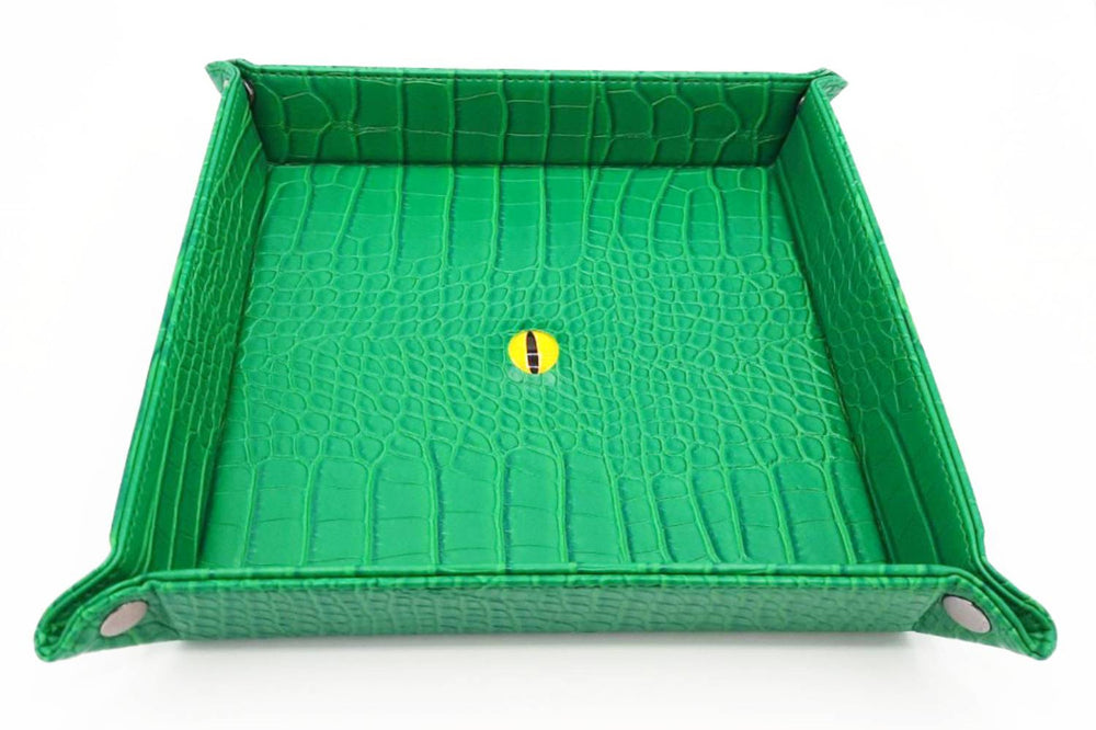 Old School Dice: Dragon Eye Rolling Tray - Green Dragon