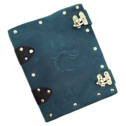 Old School Dice: Adventure Journal 8x6 - Light Blue Leather