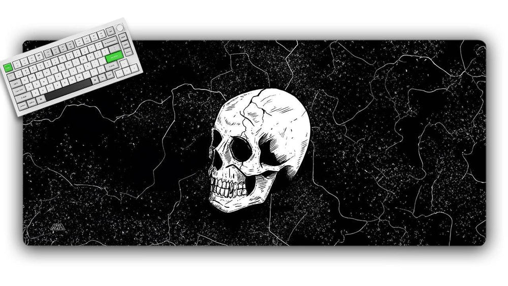 Mono Black Skull Gaming Mat