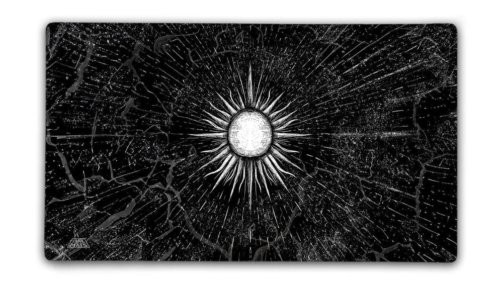 Mono White BW Gaming Mat