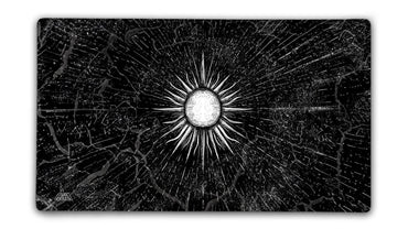 Mono White BW Gaming Mat