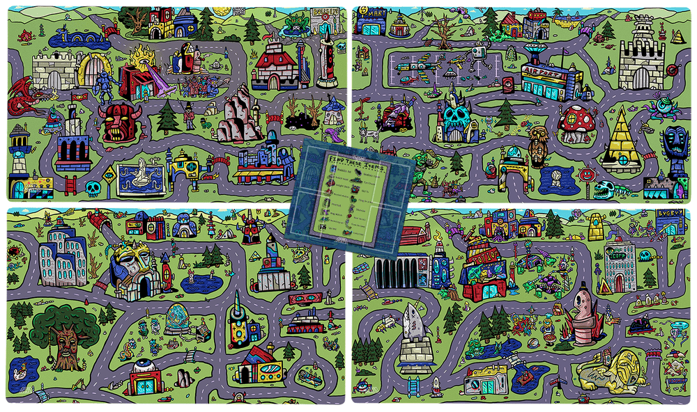 My Town Bundle Set | 4 Playmats and Commander Zone