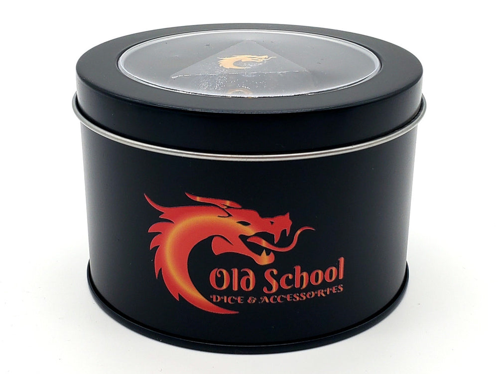 Old School Dice: Sharp Edged 55mm D20 - Liquid Infused - Obsidian Fury