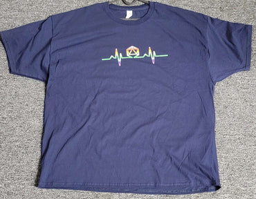 D20 Rainbow Heartbeat -Navy