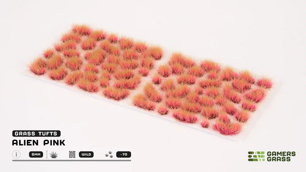 Gamers Grass Tufts:  Alien Tufts- Pink 6mm- Wild