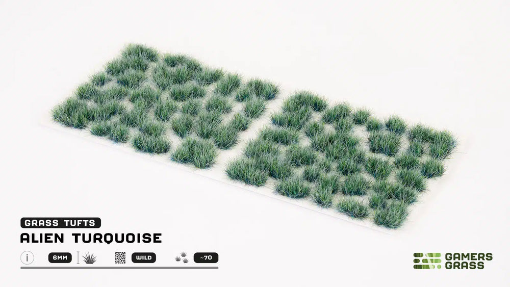 Gamers Grass Tufts:  Alien Tufts- Turquoise 6mm- Wild