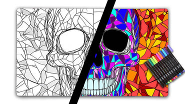 Skull | Color Your Own Playmat Set